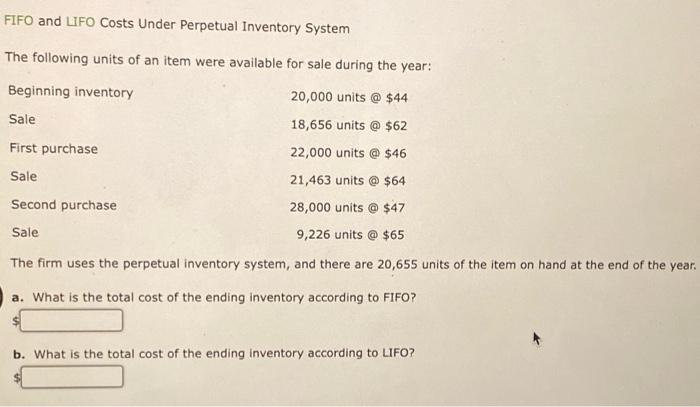please help! will give a FIFO and LIFO Costs Under Perpetual Inventory