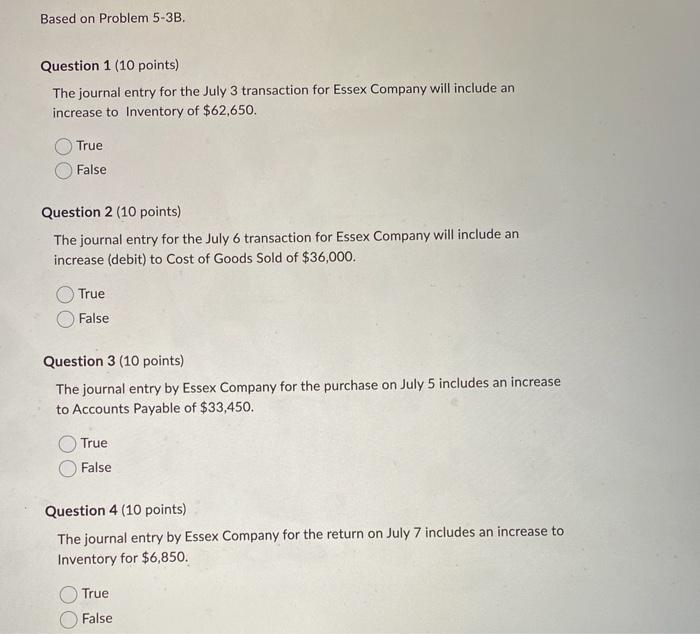 multiple choice. Sales and Purchase-Related Transactions Using Perpetual Inventory System Obj. 2