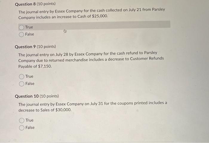 during July of the current year: July 3. Purchased merchandise on account