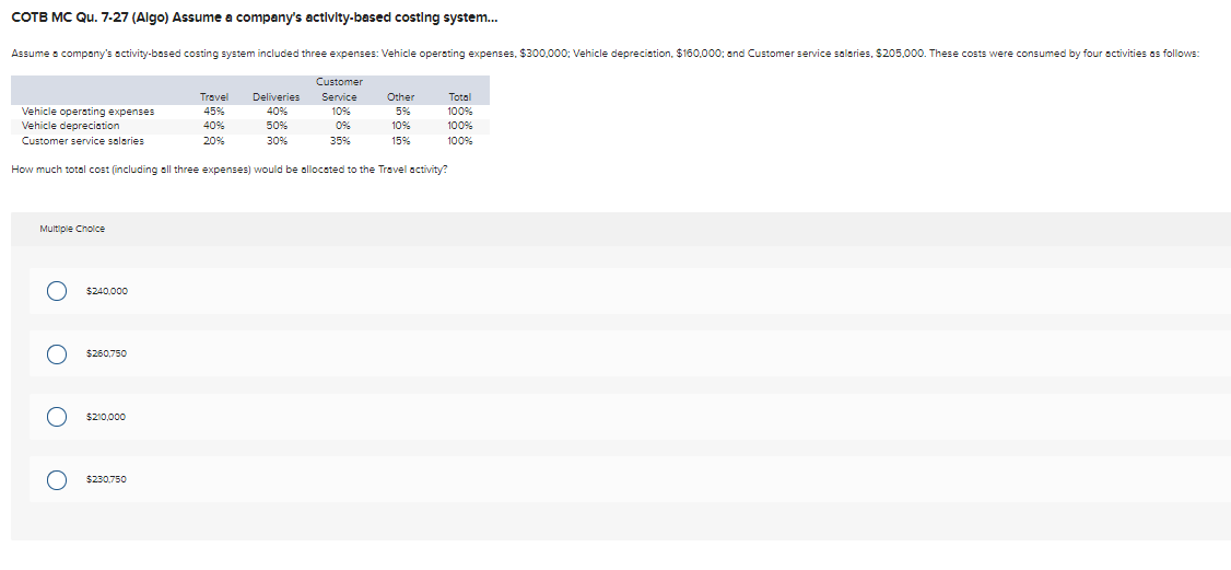 please answer. I will give a good feedback COTB MC Qu. 7.27