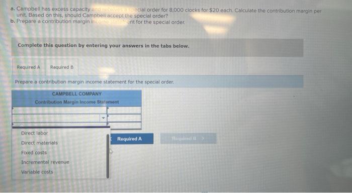 totai cost. Based on annual production costs for 11.000 units of product,