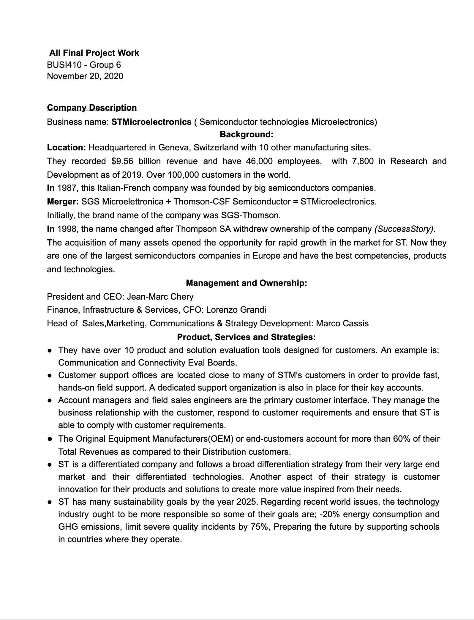 Based on the dat and information from the following report, come up