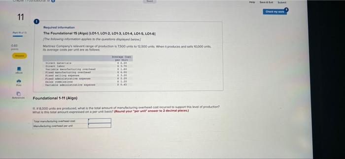 are as follows Average C Direct materiale per unit 4.20 Direct labor