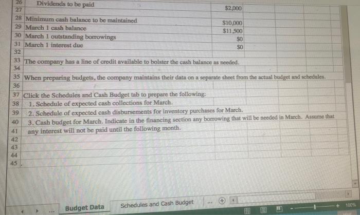 January February 4 Actual January and February and expected March sales: 5