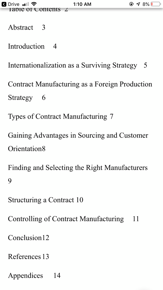 need help finding content on these topics contract manufacturing for international business.