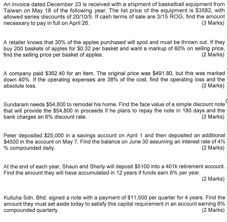 QM QUESTION 1 SECTION A. PLS HELP ME TO ANSWER ALL THIS