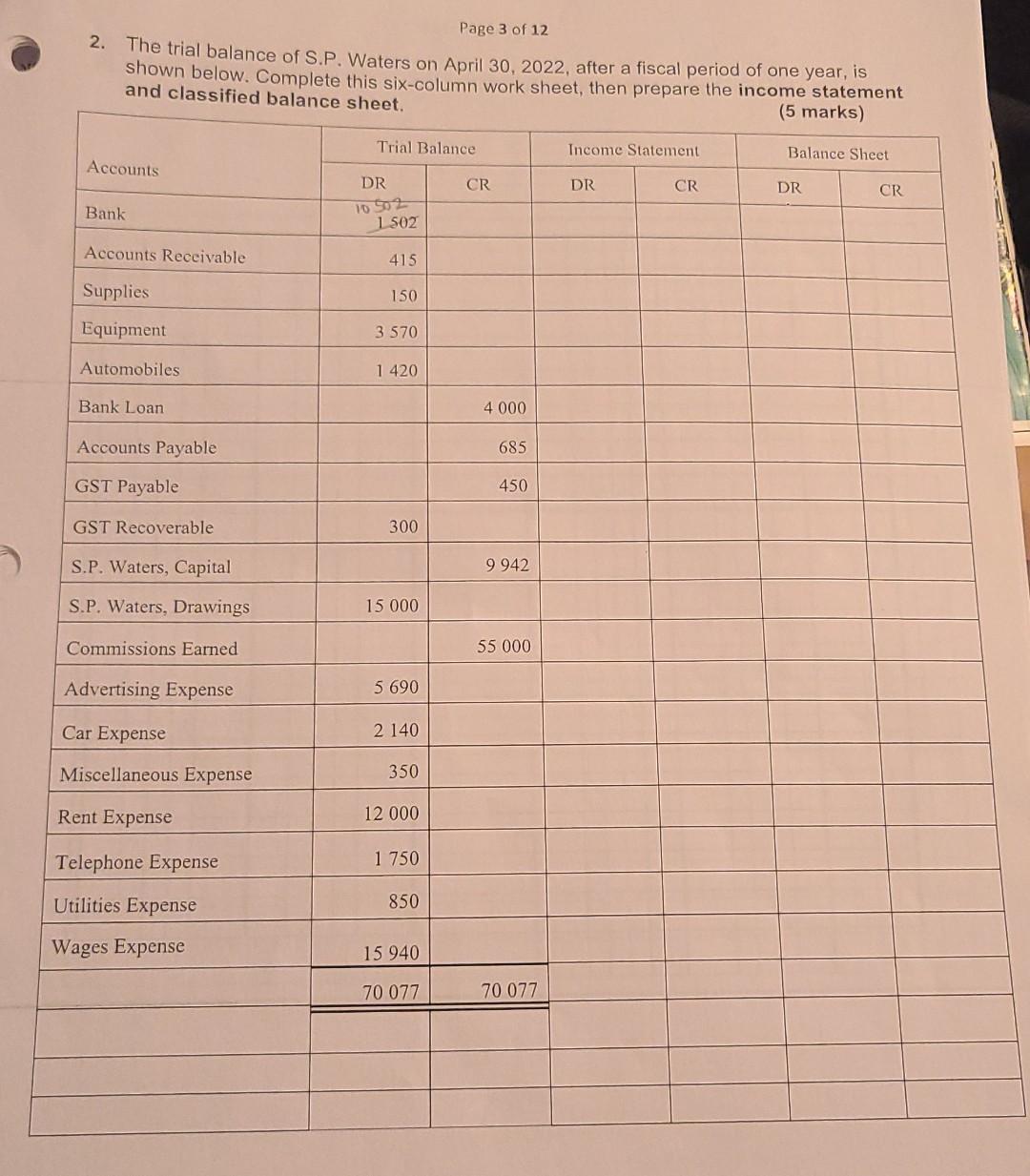 GENERAL JOURNAL Capital PARTICULARS 1 Cash 2 Supplies Accounts Payable 3 Office