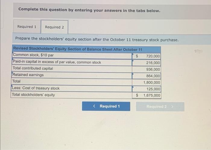 10, the stockholders' equity section of Sherman Systems appears as follows. Common