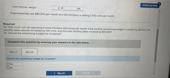 for Hermann Corporation are shown below Selling price Variable expenses Contribution margin