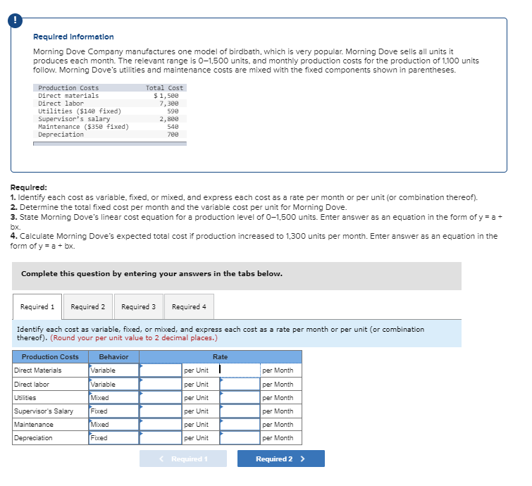 \ please answer all will give thumbs up Required Information Morning Dove