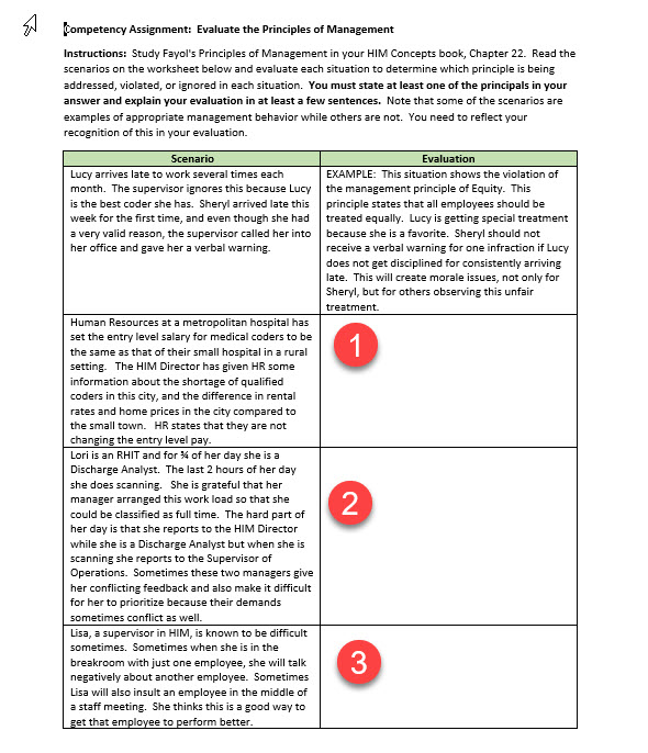 could someone assist with the following Competency Assignment: Evaluate the Principles of