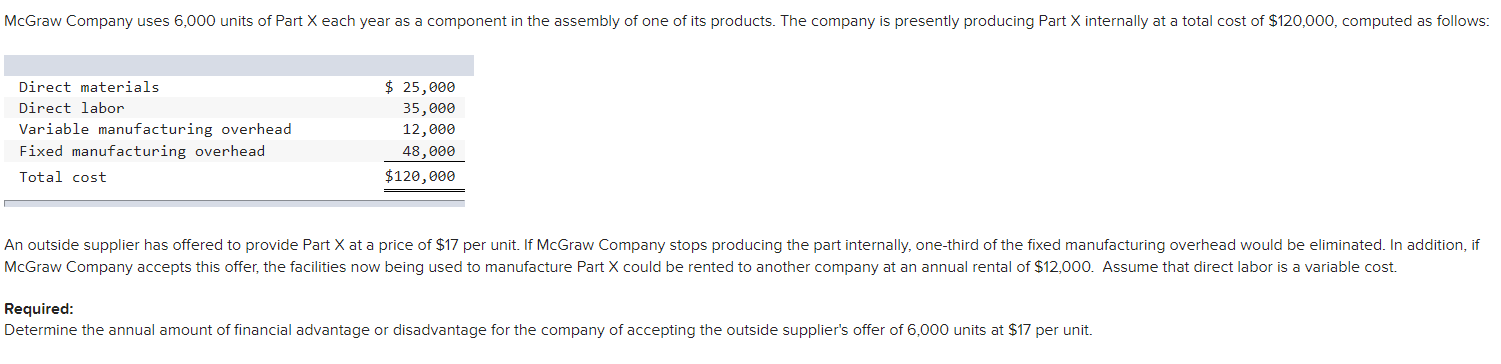 **PLEASE SHOW WORKING NOTES (calculations) to compare my notes. TY! McGraw Company