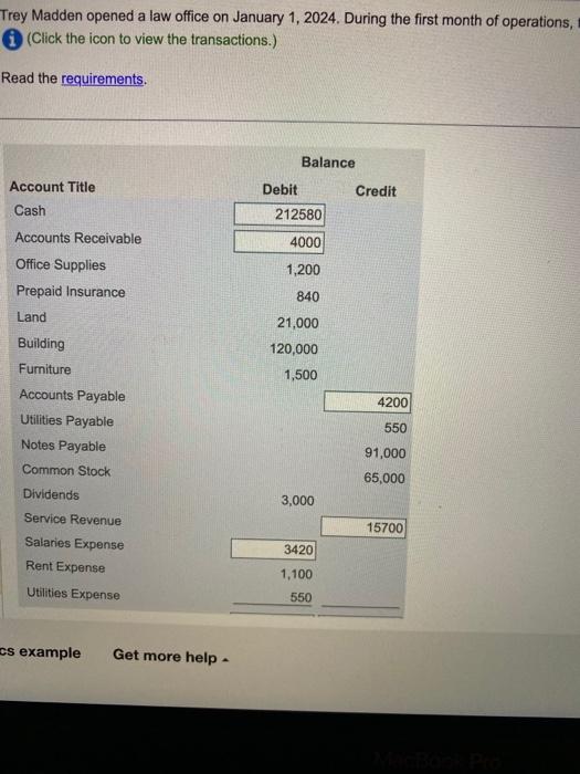 the transactions.) Read the requirements