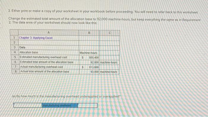 appears below is to be used to recreate part of the example