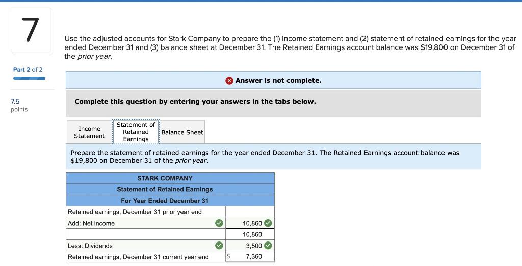 below. (Algo) [The following information applies to the questions displayed below.] Stark