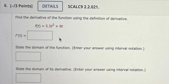 need help with all those questions please Find the derivative of the