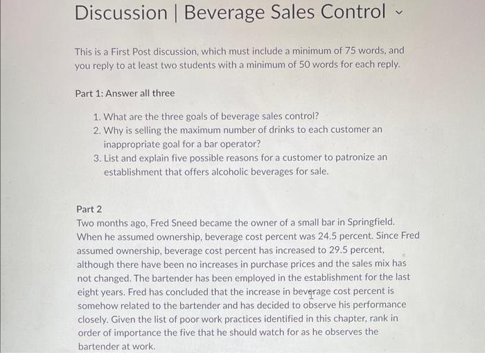 cost control This is a First Post discussion, which must include a