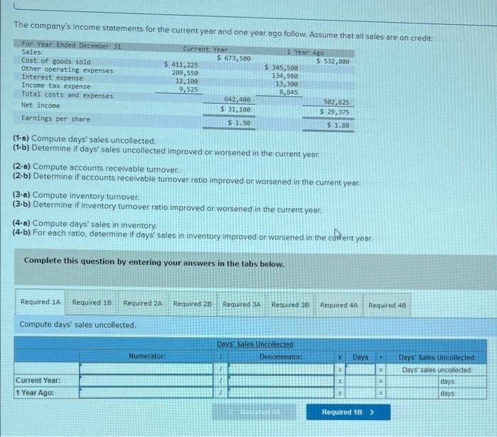 clear step manner. thanks! Simon Company's year-end balance sheets follow. For both