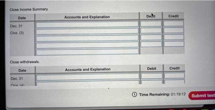 that account in the same order as you prepared the entries above.