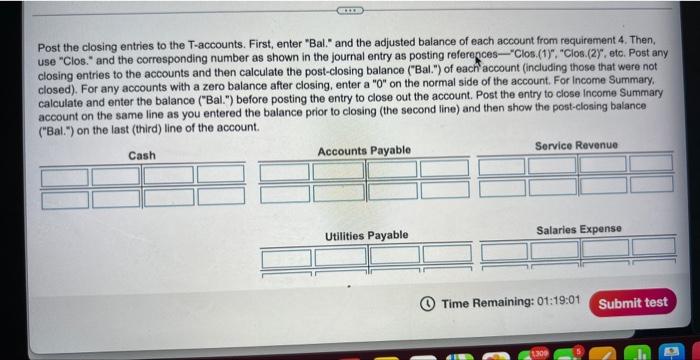 Use a "Bal." posting reference to show the ending balance of each