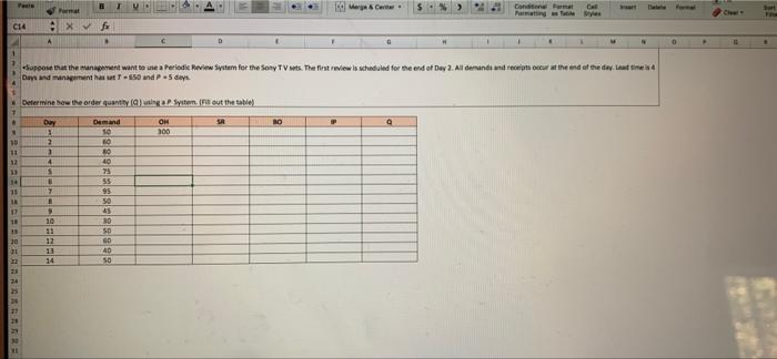 please show how to solve in excel. please solve with excel bope