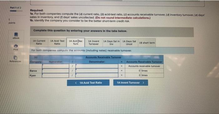 displayed below] Summary information from the financial statements of two companies competing