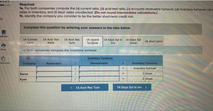 in the same industry follows. Data from the currat year-and balance sheets