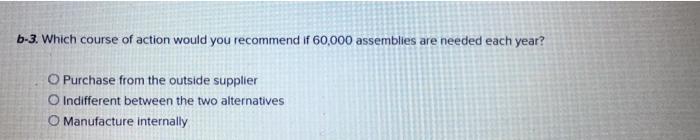 continue to make its oil drums internally or whether it should discontinue