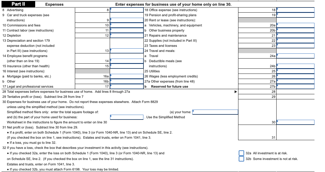 business operated as a sole proprietorship. During 2020, his business recorded the