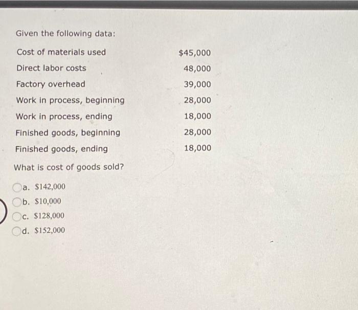 the following data: direct materials, $356,200, direct labor, $202,700; factory overhead, $197,500