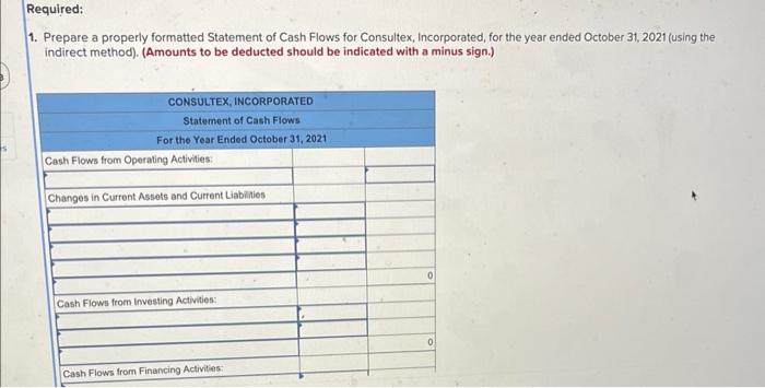 from Comparative Balance Sheets and Income Statements [LO 12-1, LO 12-2, LO