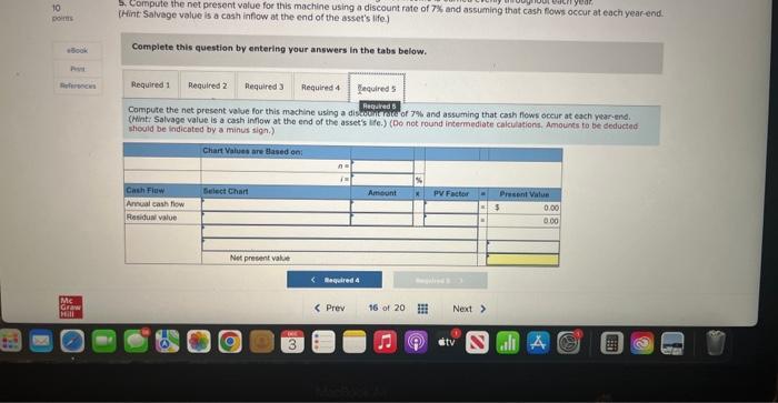 salvage value. All sales are for cash, and oll costs are out-of-pocket.