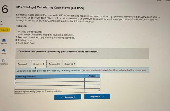Calculating Cash Flows (LO 12-5) 6 15.7 Sword Elemental Fuels started the