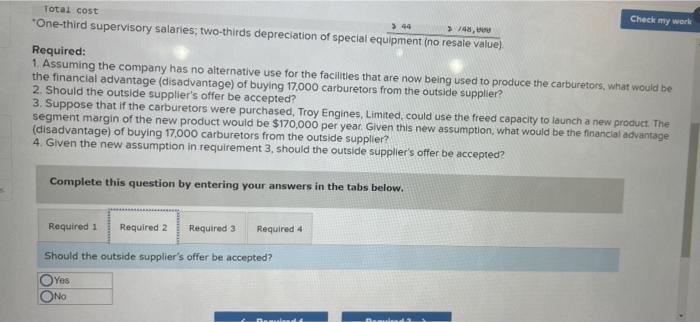 has always produced all of the necessary parts for its engines, including