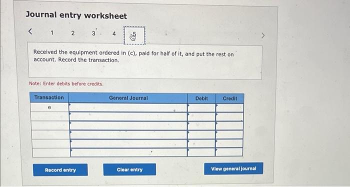 following events during its first month of operations. a. Received $33,000 cash