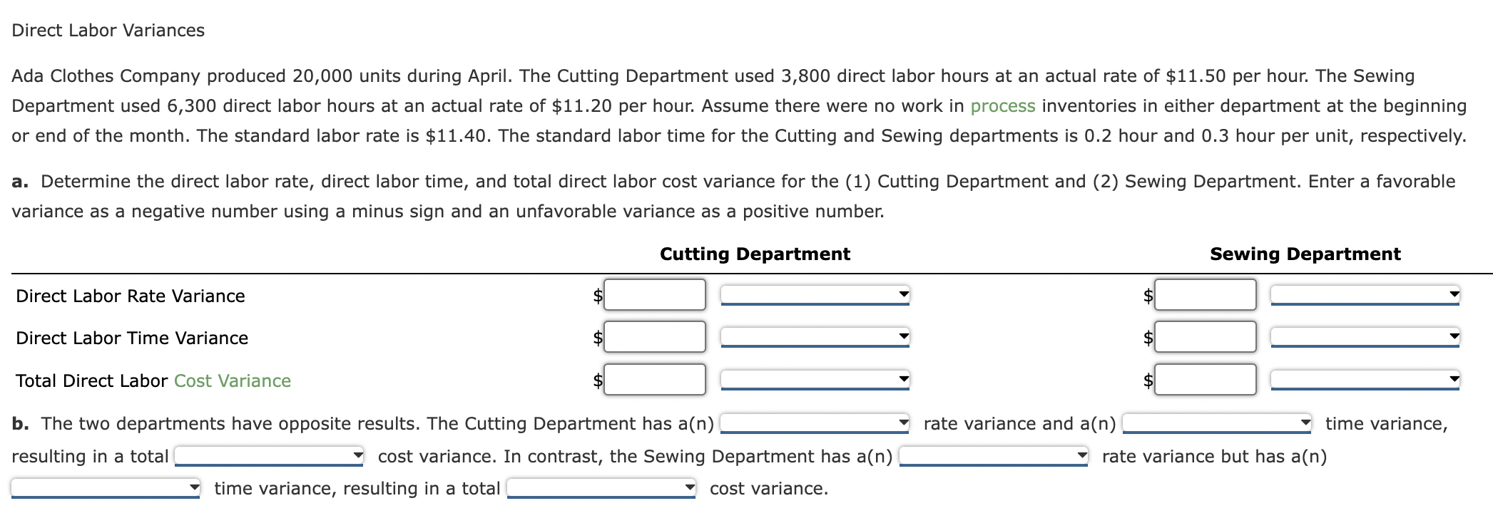 relate to labor cost for production of 6,500 cellular telephones: Actual: 4,370