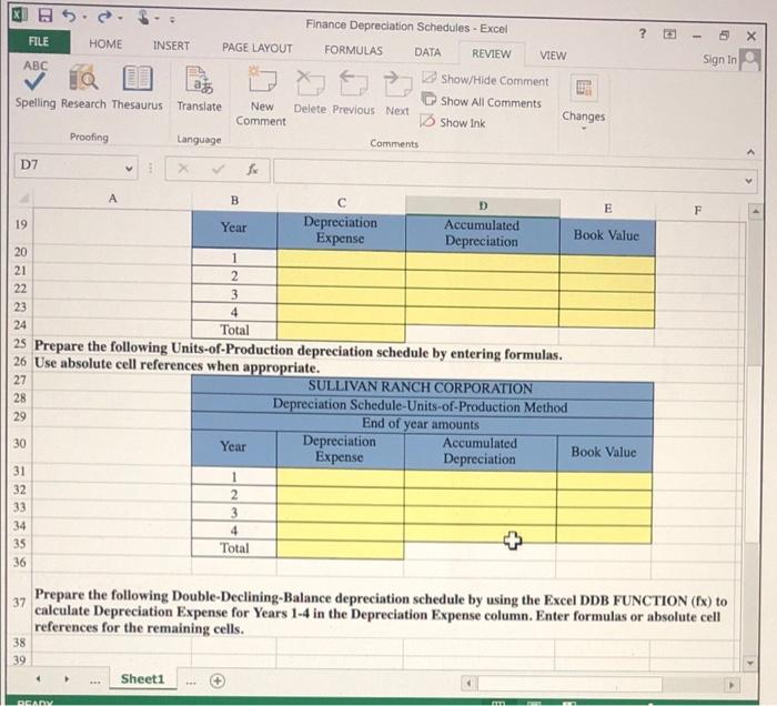 Sign in Calibri - 11 M Finance Depreciation Schedules - Excel PAGE