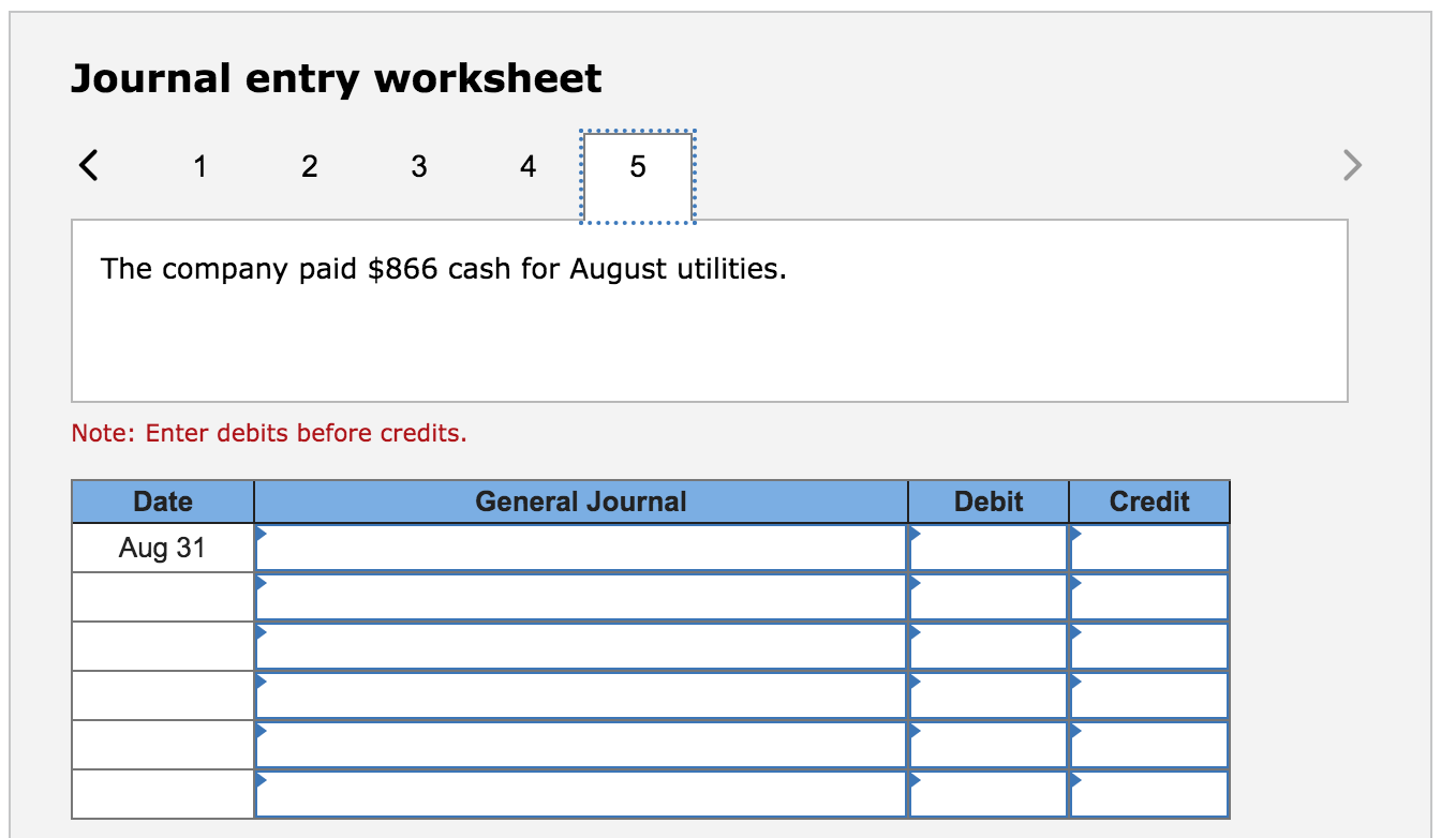 worksheet Journal entry worksheet Journal entry worksheet