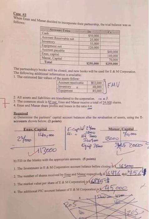 below are 3 independent partnership case Case 1 Sara & Dunia partnership