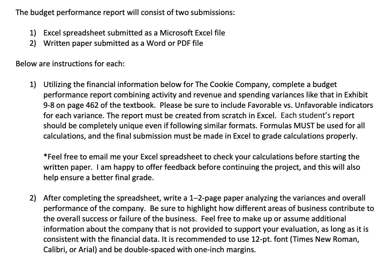  Please do in excel & bullet points for part 2 he