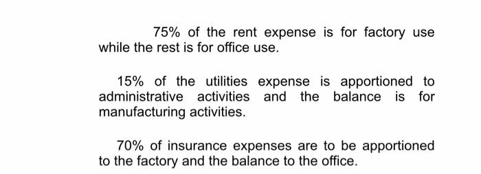 in the manufacturing of plastic and metal, had the following balances extracted