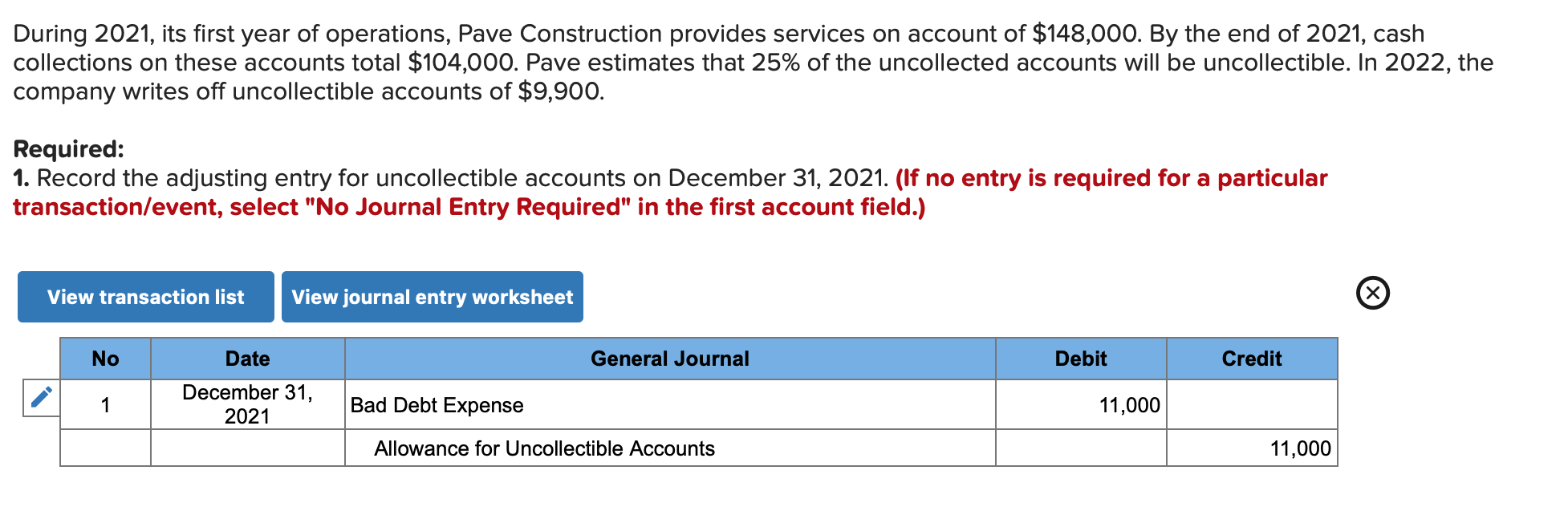 *THIS IS ALL ONE QUESTION* During 2021, its first year of operations,
