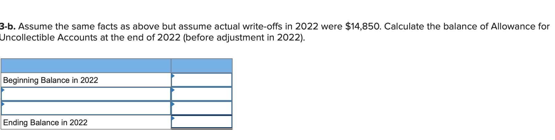 off uncollectible accounts of $9,900. During 2021, its first year of operations,