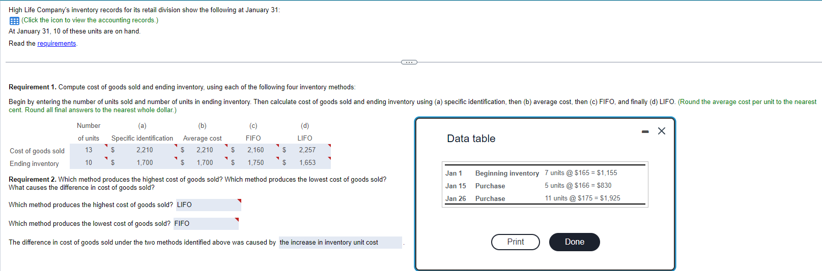 Example Question and answer: Actual Question Please complete all part, thank you!