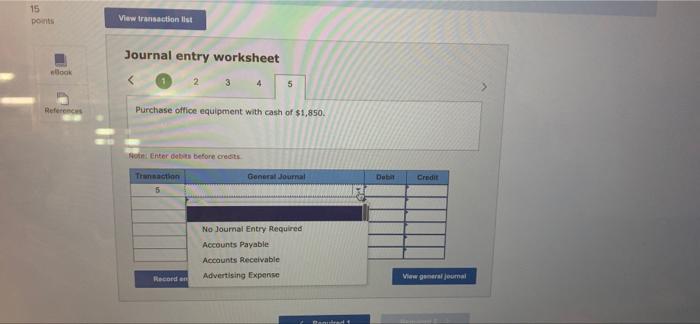 3. Poftice wupplies on account. $210. Service Revenue 3,300 Supplier 210 Cash