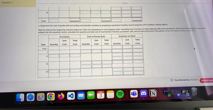 during the month: August 3 : 6 books costing $20 each August