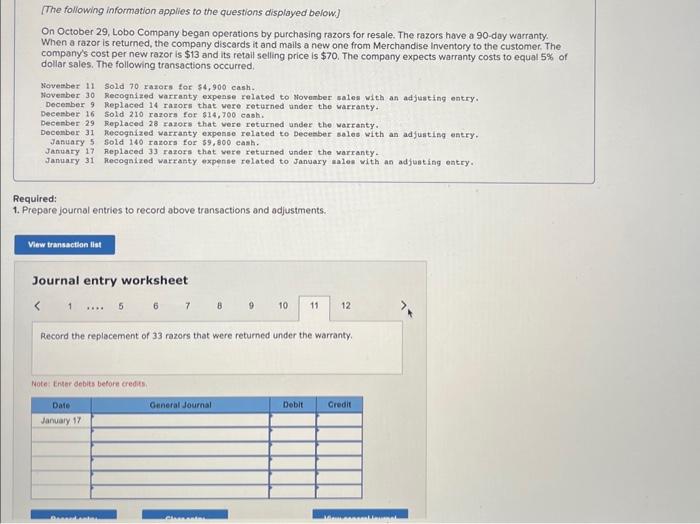 14 razors that were returned under the warranty. Decenber 16 sold 210