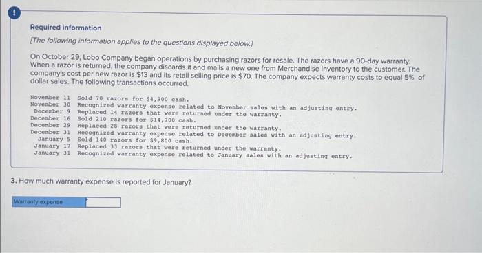 with an adjusting entry. January 5 Sold 140 razors for $9,800 cash.