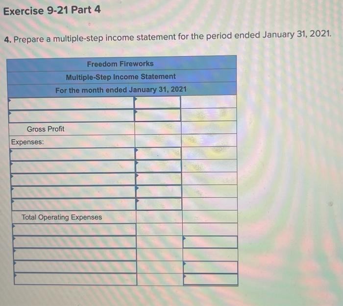 On January 1, 2021, the general ledger of Freedom Fireworks includes the