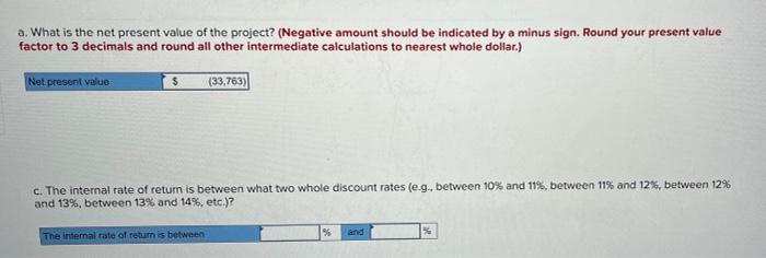 be appreciated. 2. The company is considering a project involving the purchase